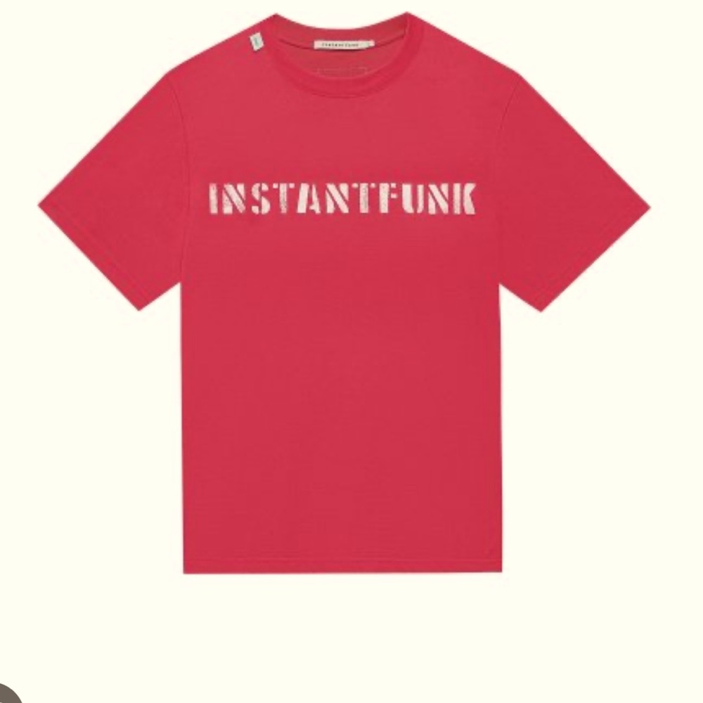 Instantfunk Red Vintage Logo Short Sleeve Tee Shirt